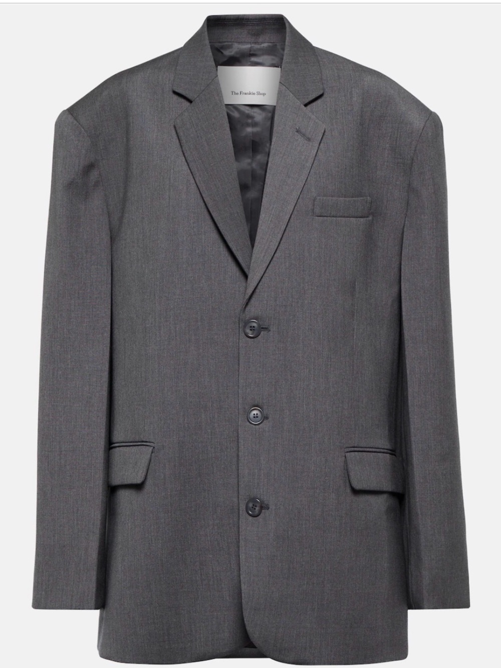 The Frankie Shop Gray Single-Breasted Blazer